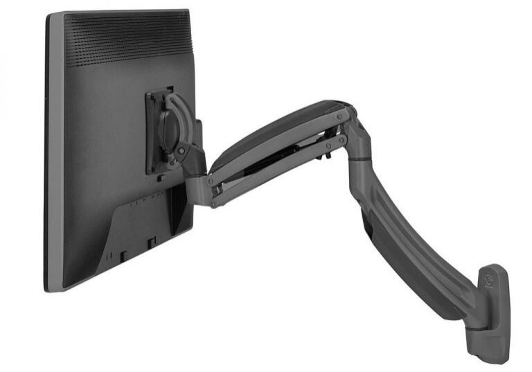 Adjustable monitor arm with screen