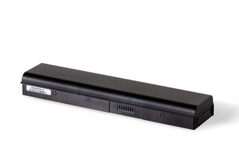 Rectangular laptop battery pack isolated