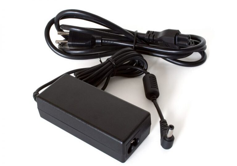 Electrical adapter on white background
